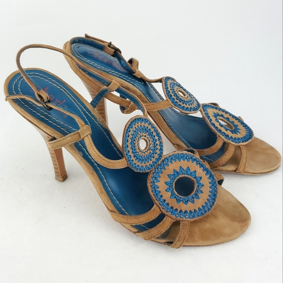 Charles David Shoes - CHARLES DAVID Suede Stilleto Slingback Sandals